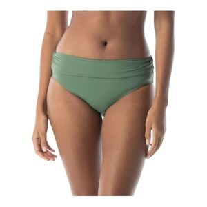 Coco Reef Impulse Rollover Bikini Bottom - Classic Solids in Palm Green NWT
